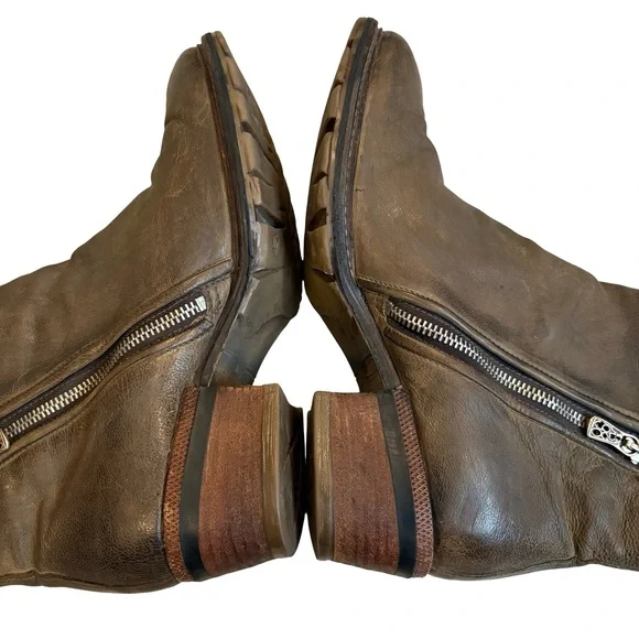 A.S. 98 Cadmus Distressed Leather Motorcycle Boot, Sz 41 - Picture 9 of 16